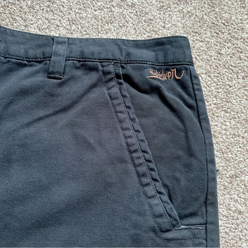 Quiksilver Edition Black Twill Cotton Shorts Men's Size 40 Summer Surfer Skater